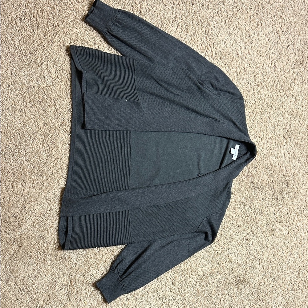 Liz Claiborne Men's Charcoal Cardigan Sweater